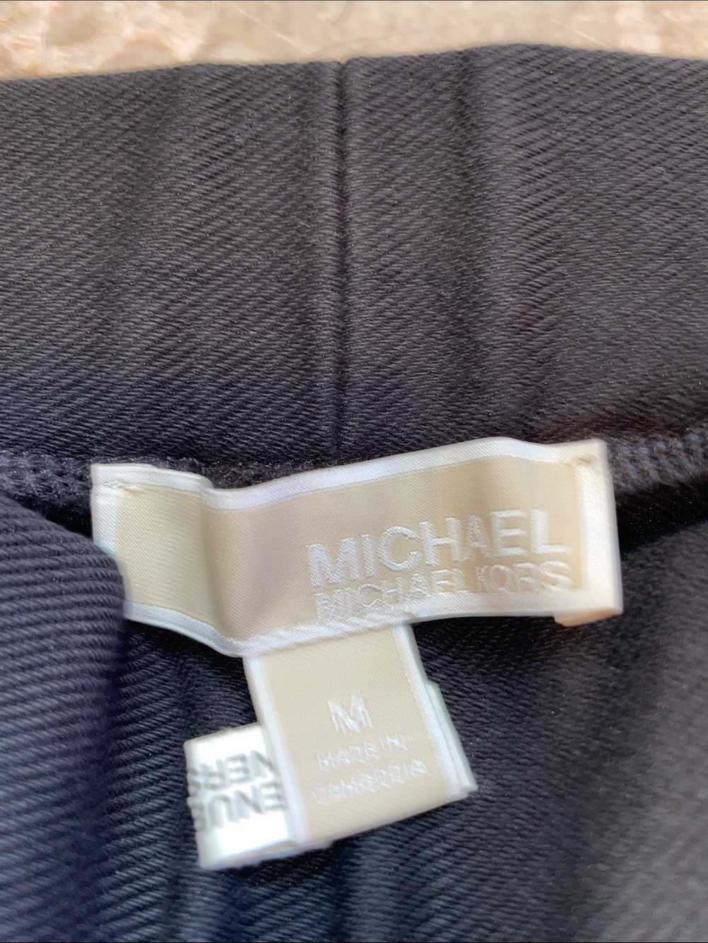 MICHAEL Michael Kors Black Ponte Pull-On Pants with Logo Tag - Picture 2 of 3
